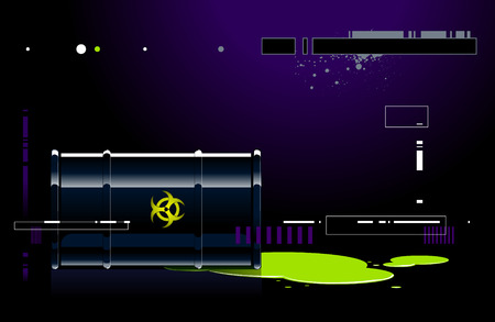 Black barrel on modern backgroundのイラスト素材