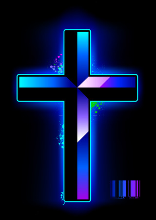 cross shape. Minimal style with grunge elements. のイラスト素材