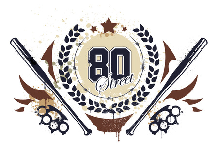 Grunge gang design. のイラスト素材