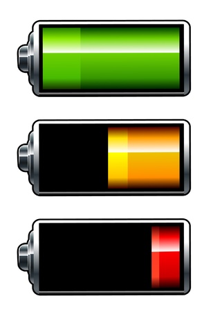 Vector batteries icons. All elements are grouped. Vector batteries icons. All elements are grouped.