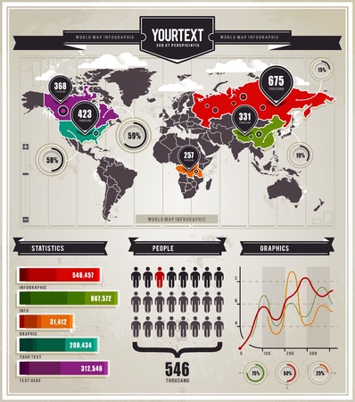 Vector set of infographics elements.のイラスト素材