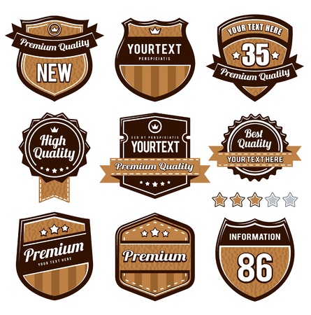  set of retro badges. のイラスト素材