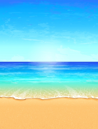 Seascape vector illustration  Paradise beach