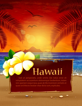 Seascape background  Paradise beach のイラスト素材