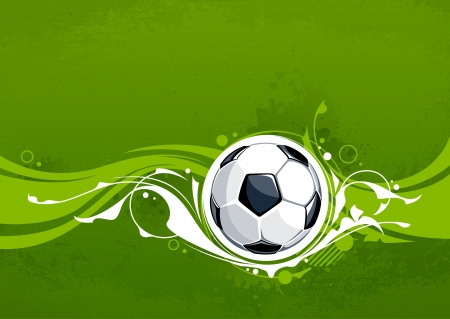Grunge football background with floral patternのイラスト素材