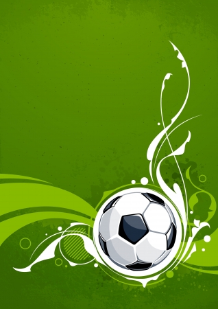 Grunge football background with floral patternのイラスト素材