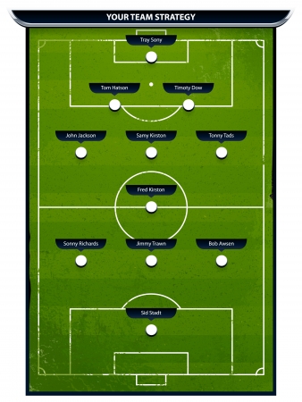 Grunge soccer playing field with strategy elementsのイラスト素材