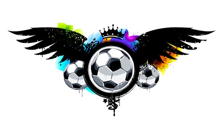 Graffiti image with balls. Vector illustration.のイラスト素材