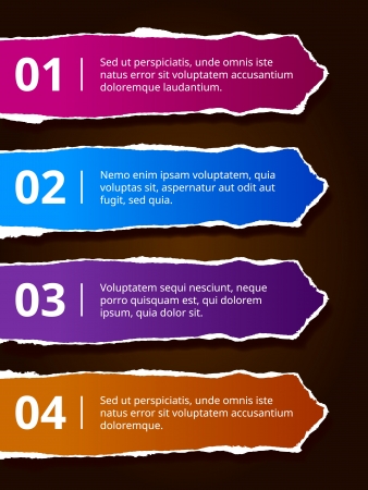 Paper number options banners  Vector illustration のイラスト素材
