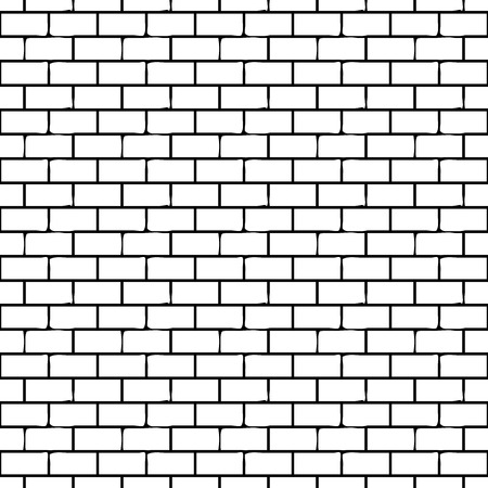 Seamless Monochrome Pattern with Bricks. Vector endless texture.のイラスト素材