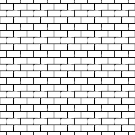 Seamless Monochrome Pattern with Bricks. Vector endless texture.