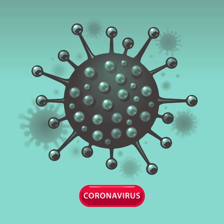 Coronavirus Molecule Vector illustration.のイラスト素材