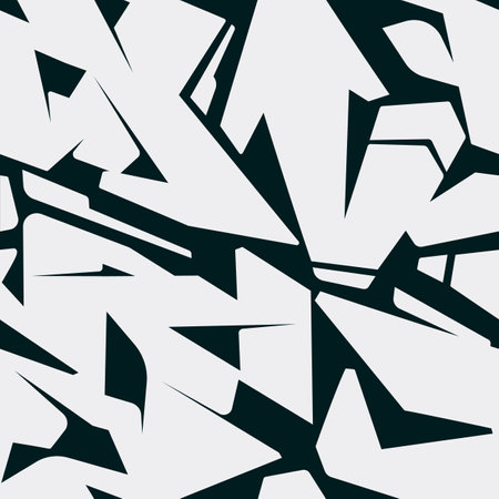 Graffiti abstract shapes seamless pattern. Wild style graffiti 3D shapes. Seamless vector background.のイラスト素材