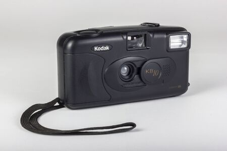 Jordan, Amman, 08/11/2017. Old film camera Kodak isolated on white backgroundのeditorial素材