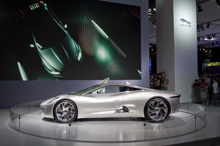 Jaguar new concept car CX-75 at PAris auto show 2010のeditorial素材