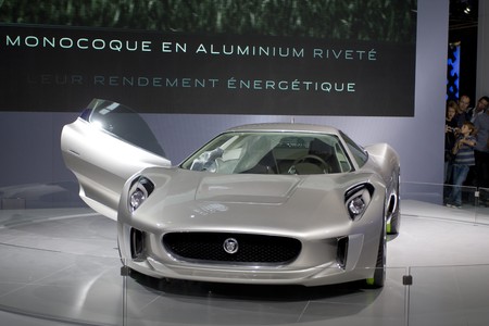 Jaguar new concept car CX-75 at PAris auto show 2010のeditorial素材