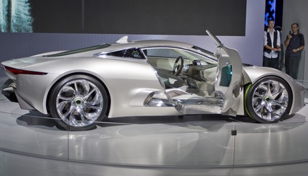 Jaguar new concept car CX-75 at PAris auto show 2010のeditorial素材
