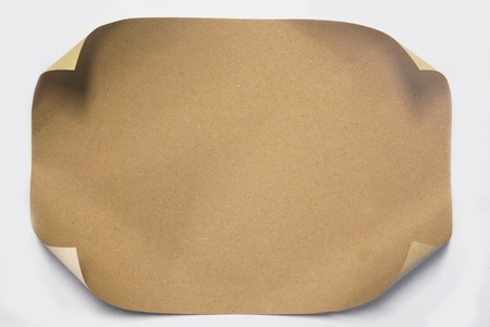 old brown paper sheet on white backgroundの写真素材