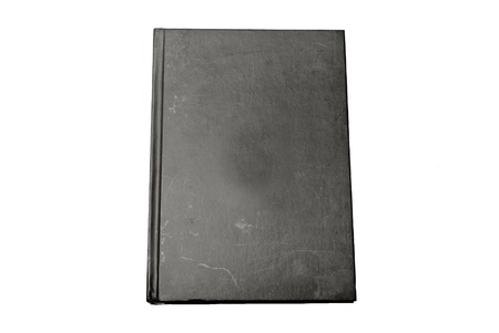 Black notebook  hardcover , isolate notebok on white backgroundの写真素材