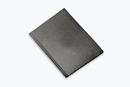 Black notebook  hardcover , isolate notebok on white backgroundの写真素材