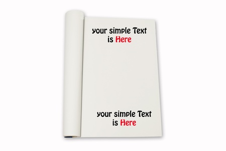 blank paper from notebook on white background , blank for type your textの写真素材