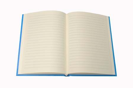 Blue Notebook isolate on white background , blank for your textの写真素材