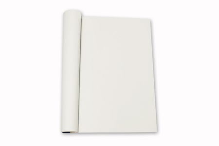 blank paper from notebook on white background , blank for type your textの写真素材
