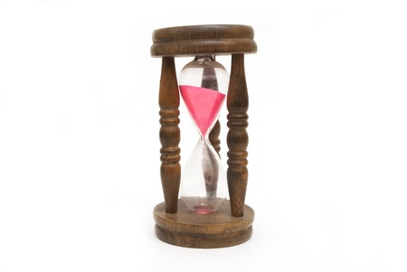 old hourglass isolate on white background