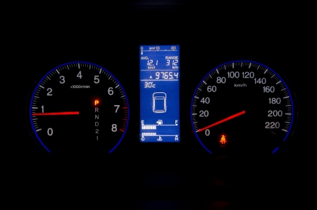 gate of oil and speed in carの写真素材