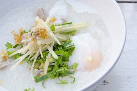 boiled rice pork with eggの写真素材