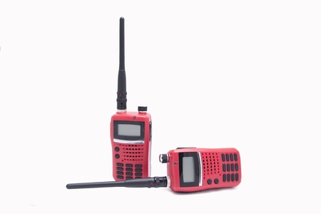 Radio communication isolate on white backgroundの写真素材