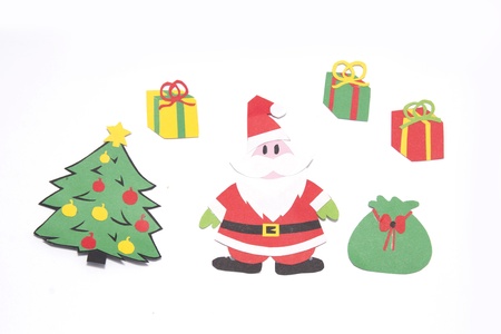 Paper cut Christmas setの写真素材