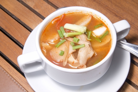 Tom Yum Koong, Thai food, spicy soup with shrimpの写真素材