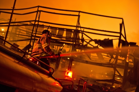 Phuket, THAILAND OCT 16: Fire in Superstore - catch fire in Super Cheap (à¸ºBig Superstore in Phuket) Substantial damage on October 16, 2013 in Phuket, Thailandのeditorial素材