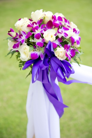 wedding set up in garden inside beach, Phuketの写真素材