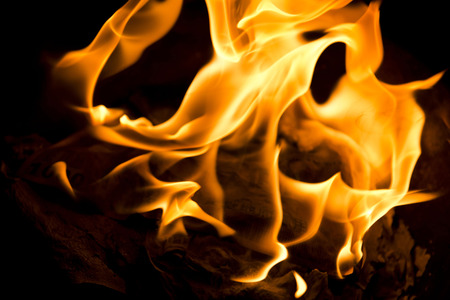 Phuket, THAILAND-FEB 10 :: Chinese New Year - people burnt fake money for ancestor Beliefs of the Chinese people on February 10, 2014 in Phuket, Thailandのeditorial素材