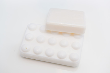 white soap isolate on white background, Bathroomの写真素材