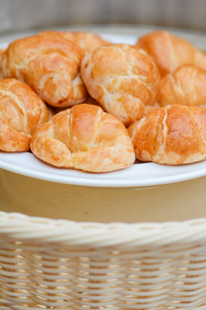 fresh croissant bake from oven, Bakeryの写真素材