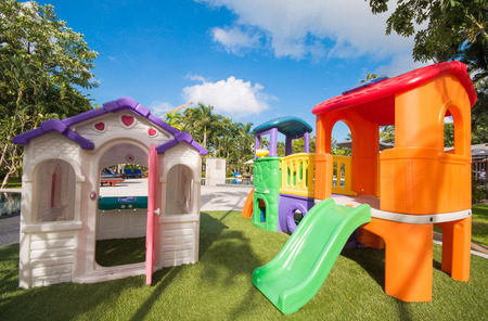 colorful playground for kid, gardenの写真素材