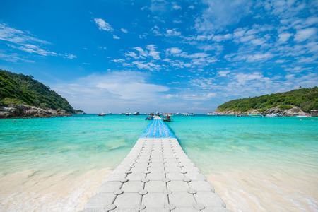 Phuket, Thailand-DEC 21 : beautiful view blue sky and clear water at Racha island one of landmark in Phuket, Phuket Thailand 21-12-2014のeditorial素材