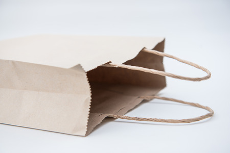 brown paper bags isolate on white background, eco