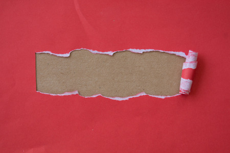 red paper torn for craft, art
