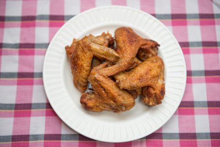 deep fried chicken wings, delicious fried foodの写真素材