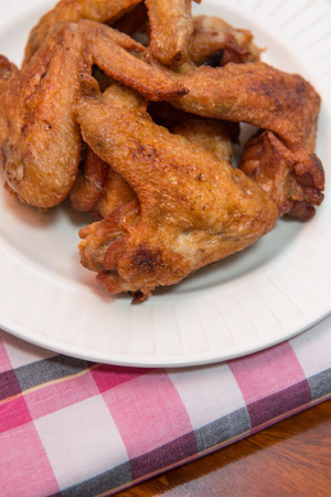 deep fried chicken wings, delicious fried foodの写真素材