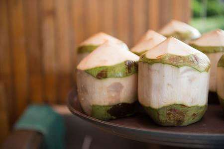 fresh green coconut for drink, fruitの写真素材