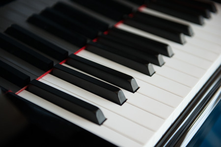 Close-up of piano keyboard, musicの写真素材