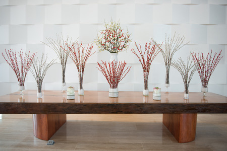 Beautiful flowers in vaseの写真素材