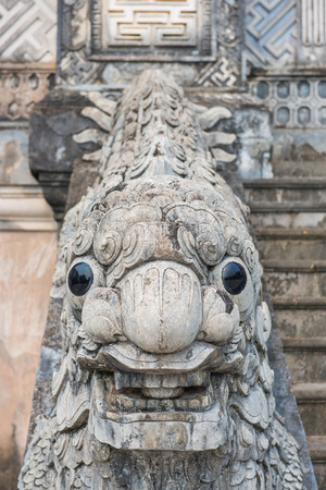 Hue - Vietnam Mar 14 :: historic buildings at Tomb of Kinh Dinh on March 14, 2015 Vietnamのeditorial素材