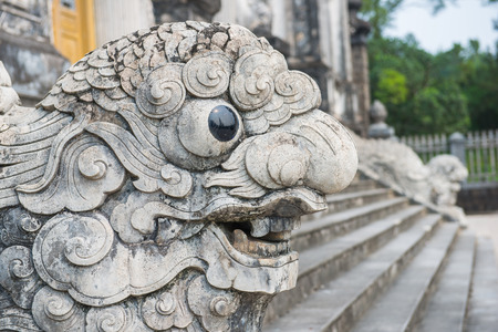 Hue - Vietnam Mar 14 :: historic buildings  at Tomb of Kinh Dinh on March 14, 2015 Vietnamのeditorial素材