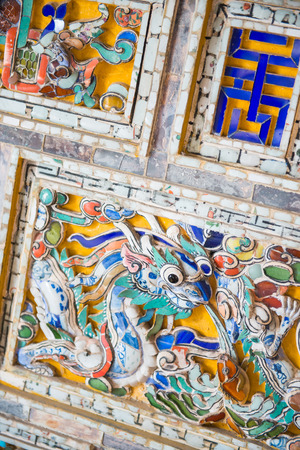 Hue - Vietnam Mar 14 :: Beautiful architecture at Tomb of Kinh Dinh on March 14, 2015 Vietnamのeditorial素材